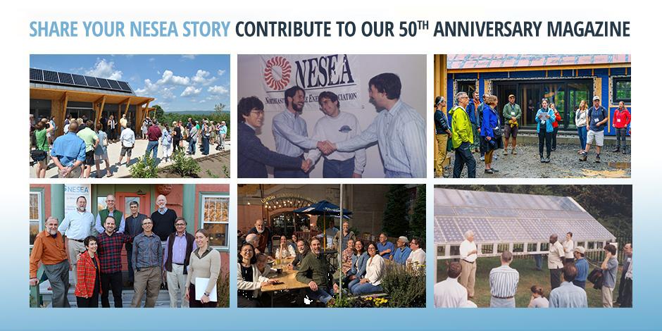 various photos from NESEA's 50 years of history