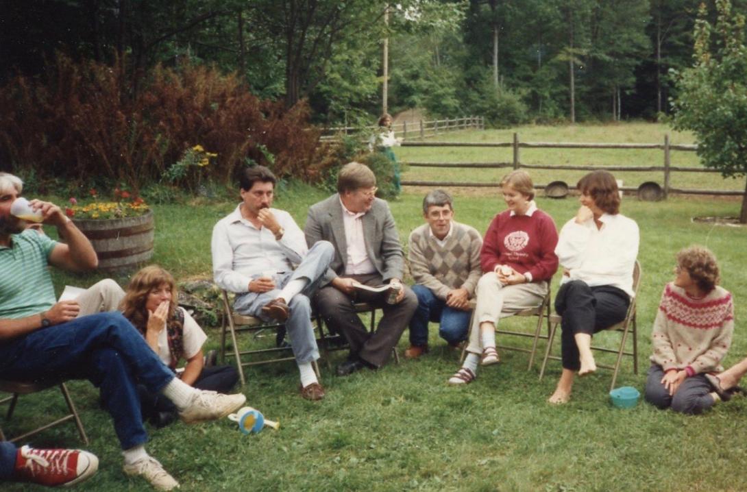nesea members meeting outside in the 80s